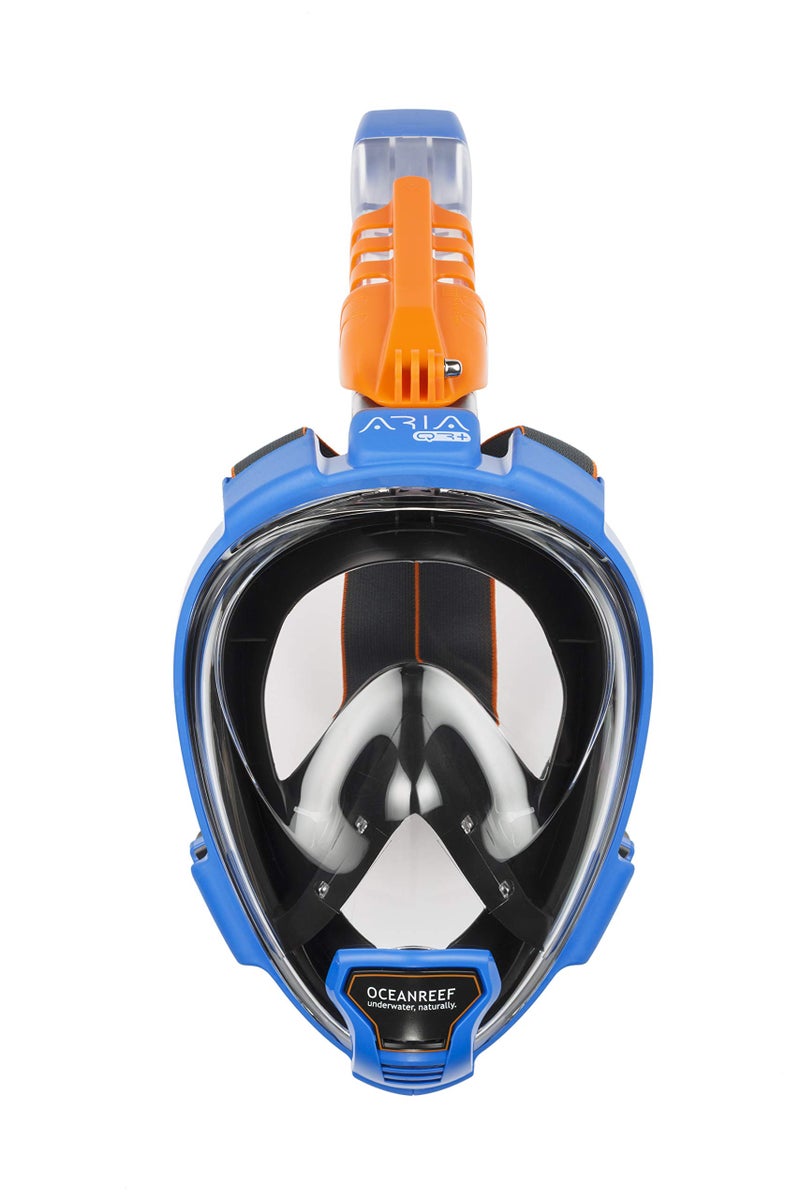 OCEANREEF OCEAN REEF - Aria QR + Quick Release Snorkeling Mask - Full Face Snorkeling Mask - 180 Degree Underwater Vision - 5 Colors and 3 Sizes - Blue Color - Size L/XL - Image 2